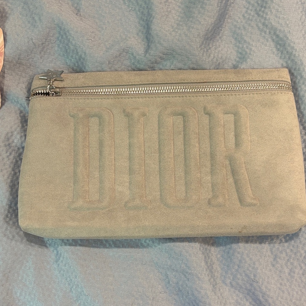 Dior Grey Embossed Pouch